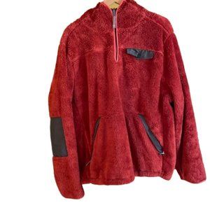 TRU GRIT Mens, New, Fleece Pullover, Rust color, Large